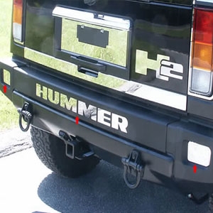 BDTrimsMirror Chrome Letters for Hummer H2 Rear Bumper ABS Plastic Inserts 