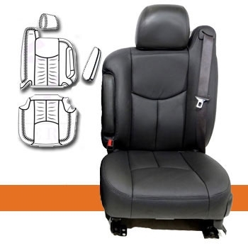 Gmc Yukon Katzkin Leather Seat Upholstery 2 Passenger Front With Solid Third Row 2003 2004 2005 2006 Sar Com - Gmc Yukon Replacement Leather Seat Covers