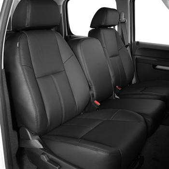 Chevrolet Silverado Crew Cab Katzkin Leather Seat Upholstery 2008 3 Passenger Front With Under Storage Sar Com - 2008 Chevy Silverado Front Seat Covers