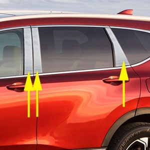 For Honda CRV Mirror Window Pillar Posts Chrome Trim Covers 8pcs Accessories 17 
