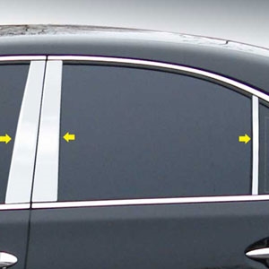 Chrome Pillar Post Trim Kit For Lexus LS 2007-2015 – 6pc Door & Mirror Cover Set
