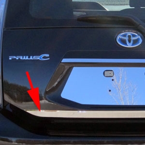Toyota Prius C Chrome Tailgate Trim, 2012 - 2019