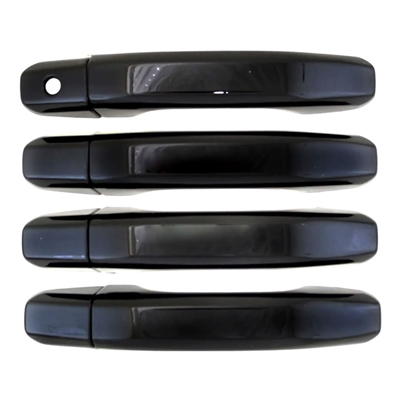 Gloss Black Door Handle Covers With Smart Key Hole For 2015-2019 GMC Yukon/Yukon XL