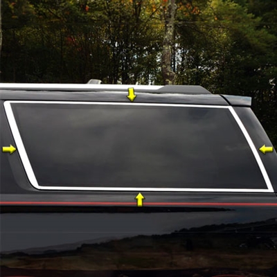 Chrome Rear Tailgate Trim Molding For 2016-2019 GMC Yukon XL - Pre-Cut, Peel & Stick 7 thumbnail image