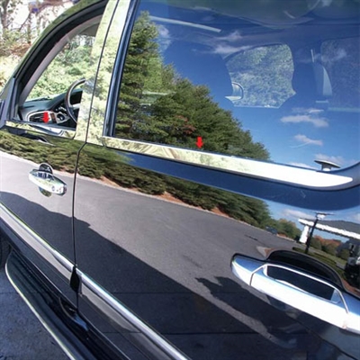 Chrome Window Sill Trim For 2007-2013 Chevy Silverado/GMC Sierra Crew Cab - Stainless Steel
