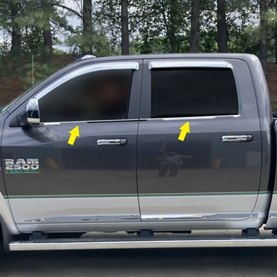 Ram 2500 HD/3500 HD Chrome Window Sill Trim, 4pc 2010, 2011, 2012, 2013