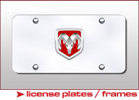 Automotive License Plates and Frames